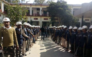 सुरक्षा को लेकर छावनी में तब्दील था कोर्ट परिसर