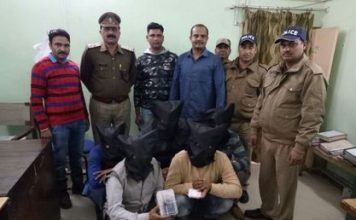 ठगी के आरोप में पांच गिरफ्तार, हीरे जड़ित मूर्ति बरामद