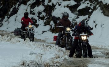 bikes, riding, ride, snowstorm