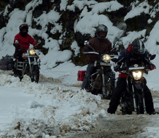 bikes, riding, ride, snowstorm
