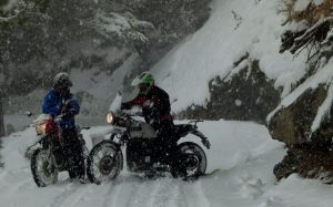 bikes, riding, ride, snowstorm