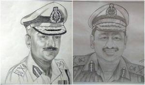 pencil sketch of DGP uttarakhand and ADG L/O Uttarakhand