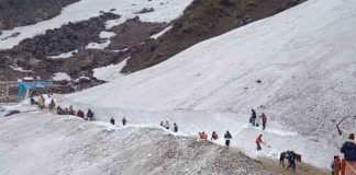 Chardham yatra paused due to snowfall in kedarnath