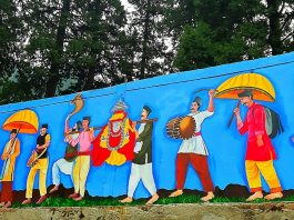 Wall painting in chamoli