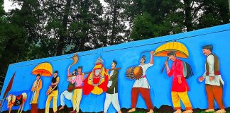 Wall painting in chamoli