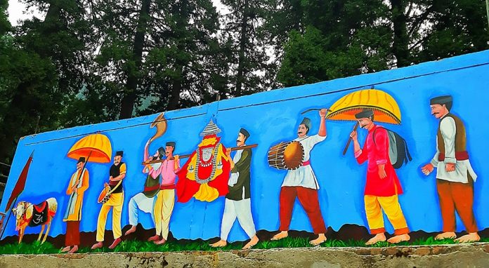 Wall painting in chamoli