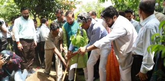 selfie with sapling on world environment day
