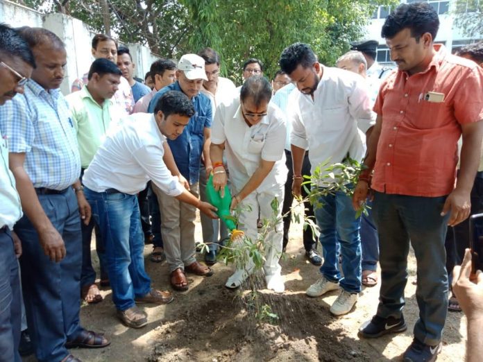 vidhan sabha president planting sapling