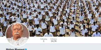 RSS Head Mohan Shankar on Twitter